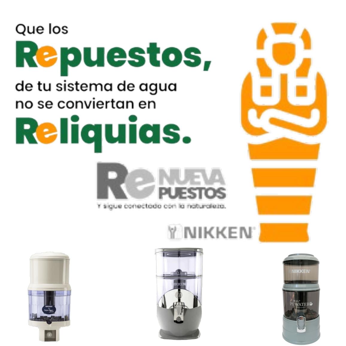 REnueva Nikken repuestos 2025 - Filtro Purificador de Agua Bogota Colombia